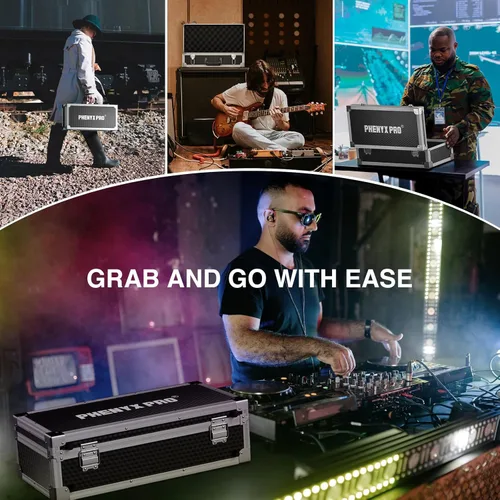 Vista 6 de Phenyx Pro Estuche de transporte con marco de aleación de aluminio y espuma de tres capas pre-cortada para quitar y colocar, ideal para sistemas