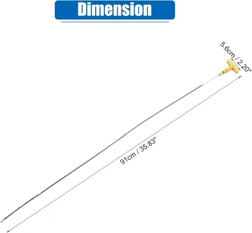 Vista 7 de UXCELL Barra de medición de nivel de aceite del motor para Ram 1500, 2500, 3500 (2009-2019) y Dodge - No.53021321AK