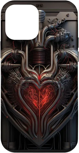 Vista 12 de Funda biomecánica y mecánica con diseño de estilo alienígena para iPhone 14 Pro