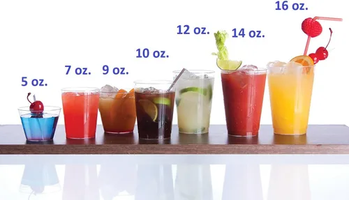 Vista 4 de Party Essentials Vasos desechables de 9 onzas para fiesta, vasos antiguos, vasos de cóctel, 20 unidades, plástico duro transparente