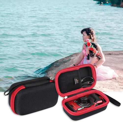 Vista 5 de Aproca Estuche de viaje de almacenamiento duro, para cámara impermeable OLYMPUS Tough TG-6 y accesorios..