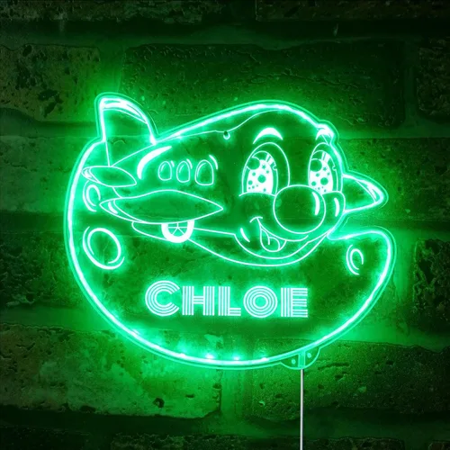 Vista 7 de ADVPRO Letrero LED de glamour dinámico RGB con nombre personalizado, forma de corte a borde, decoración 3D inteligente, señalización multicolor