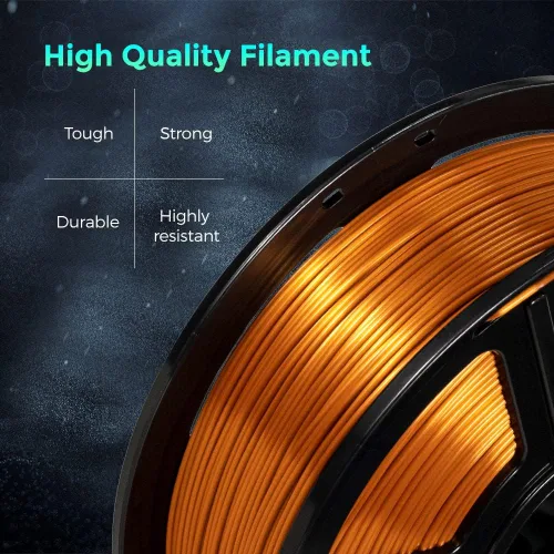 Vista 5 de FLASHFORGE Filamento de impresora 3D, filamento de seda de 0.069 pulgadas, carrete de 2.2 libras, precisión dimensional +/- 0.001 in para impresoras
