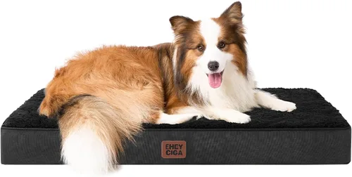 Vista 77 de EHEYCIGA Camas ortopédicas XL para perros extra grandes con funda extraíble lavable, gris, 44 x 32 pulgadas