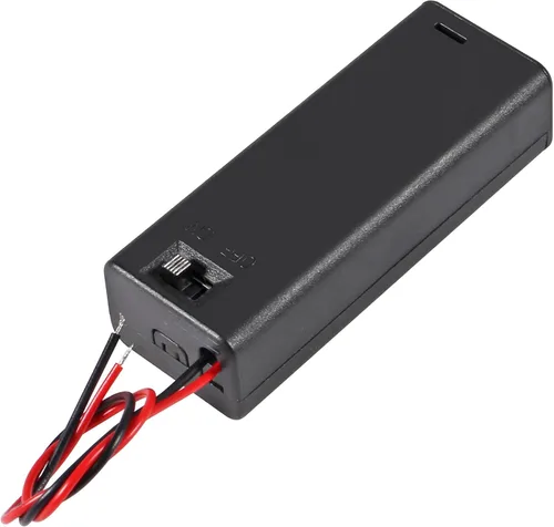 Vista 5 de ACEIRMC 4 piezas 2 AA soporte de batería, USB hembra zócalo 2 AA caja de batería titular con cubierta e interruptor de encendido/apagado