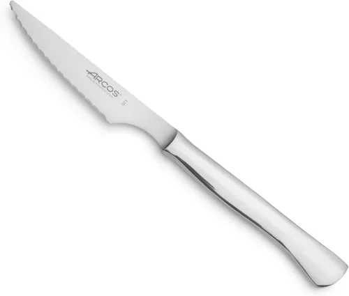 Vista 9 de ARCOS Cuchillo para carne no dentado de 4 pulgadas con borde liso para cortar y filetear carne. Hoja y mango de acero inoxidable Monoblock. Serie