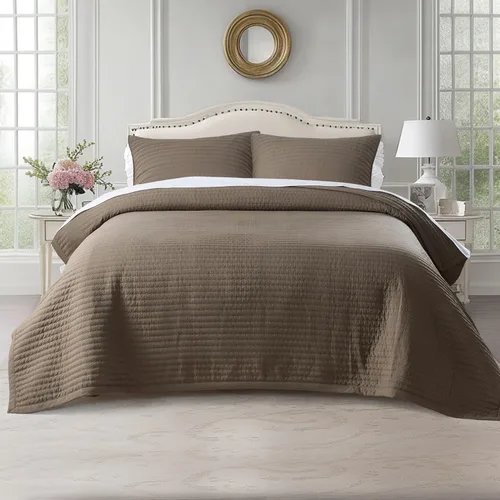 Vista 16 de KASENTEX - Juego de edredón suave con relleno alternativo de microfibra (blanco), lavable a máquina, unicolor, tamaño matrimonial/queen con 2 Gris