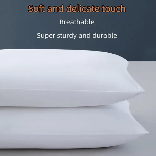 Vista 9 de Juego de 2 fundas de almohada de algodón de 1000 hilos tamaño estándar, 100% algodón egipcio tejido satinado, fundas de almohada con cierre de Beige