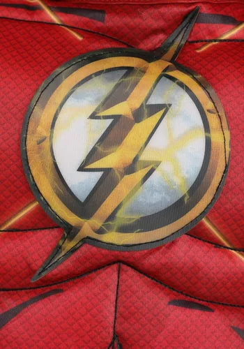 Vista 6 de Disfraz flash de lujo para niños pequeños, traje de superhéroe rojo para cosplay de cómics, fiestas de disfraces de héroes y Halloween