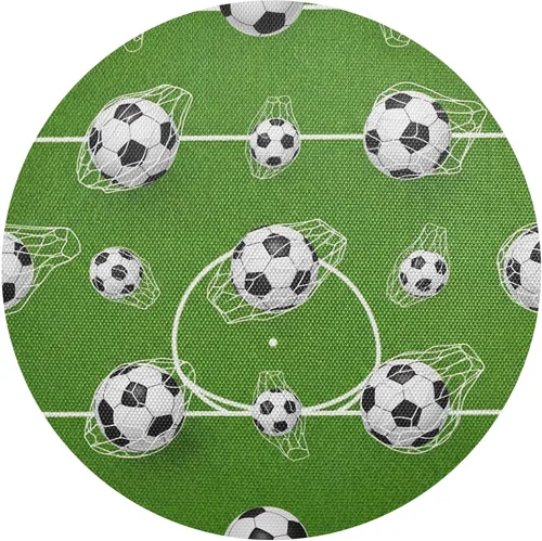 Soccer Balls Net PVC Placemat, Non Slip Heat Resistant Dinner Mat for Kitchen one sizex1