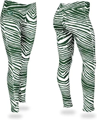 Vista 21 de Zubaz - Leggings con estampado de cebra para mujer con licencia oficial de la NFL, color del