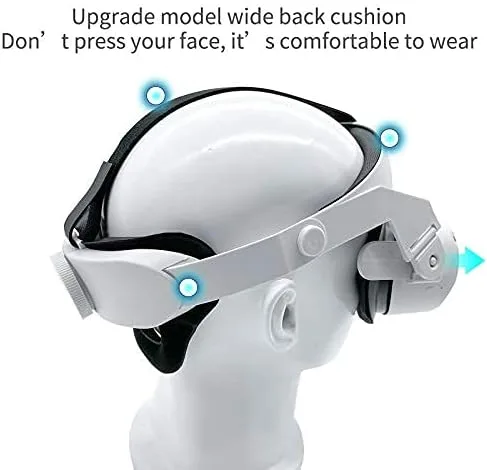 Vista 3 de iovroigo Upgrade Adjustable Halo Head Strap, Suitable for Oculus Quest 2 VR Head Straps Increase Supporting Force and Improve Comfort-Virtual