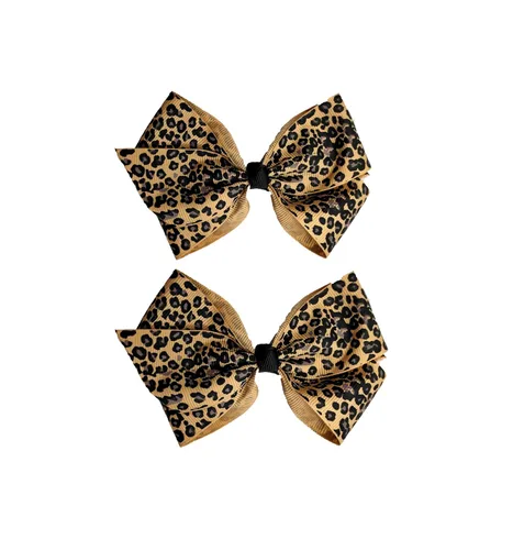 Vista 2 de Accesorios para el cabello con lazo de leopardo para niñas y bebés, accesorios para el cabello para mujeres (FJ65-1)