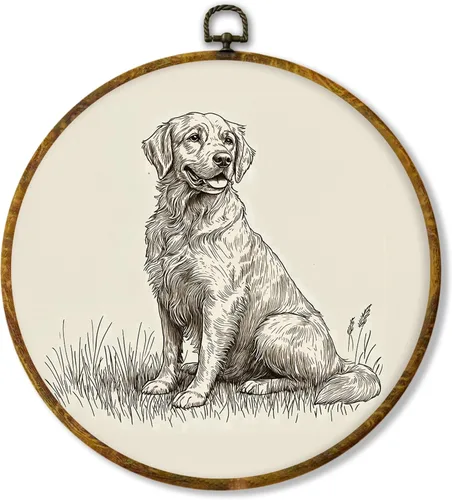 Vista 58 de Hiuwevt Decoración de pared ovalada rústica para el día de la lavandería, impresiones de lienzo retro con marco de perro de campo, decoración