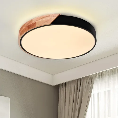 Vista 10 de EDISLIVE Lámpara de techo LED de vidrio nublado con montaje empotrado, luz blanca ajustable en 5 pasos, lámpara de techo redonda moderna de 11.4