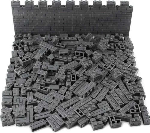 Vista 2 de Feleph Juego de ladrillos de perfil de mampostería a granel de 260 piezas de bloques de construcción para pared de construcción de casas, piezas MOC