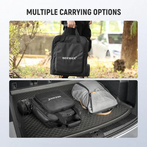 Neewer Bolsa de viaje portátil compatible con mini platos y accesorios Starlink, funda protectora ligera para transporte al aire libre con sección