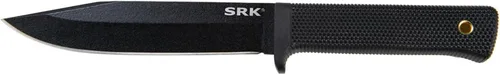 Vista 2 de COLD STEEL SRK SK-5 Cuchillo de hoja afilada con punta de clip de 6 pulgadas, mango Kray-Ex duradero, cuchillo táctico de hoja fija con funda