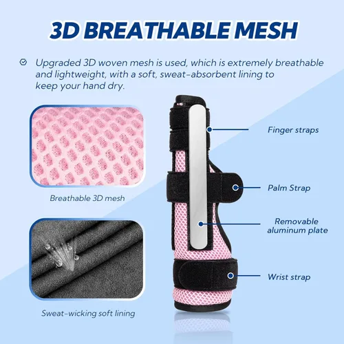 Vista 4 de Férula de dedo meñique, férula para dedo gatillo para mano derecha e izquierda, férula de canalón cubital, férula metacarpiana para dedo boxeador