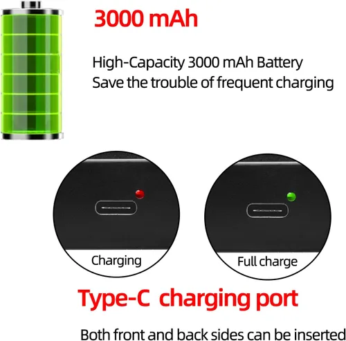 Vista 3 de Espejo de 3 vías Find-3 para corte de cabello propio con luz de anillo, espejo recargable de 360 para herramientas de cabello, luz y altura ajustable