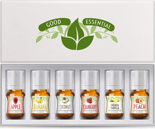 Vista 5 de Good Essential Aceites aromáticos para hacer jabón, juego de 6 aromas de chocolate de manzana, vainilla francesa de coco, cupcake de melocotón