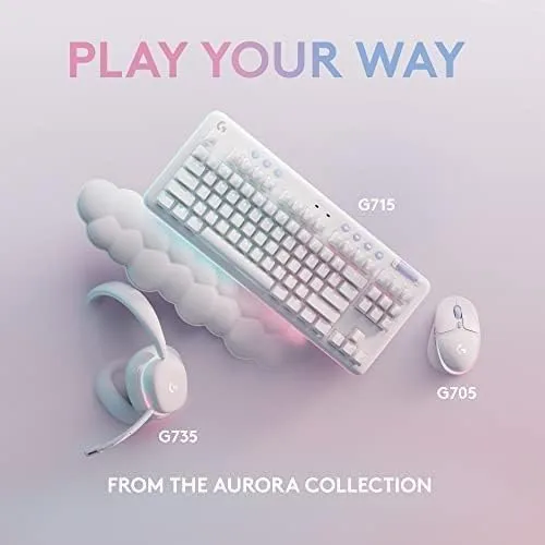 Vista 7 de Logitech G Auriculares inalámbricos para juegos 735 iluminación RGB LIGHTTSYNC Bluetooth auxiliar de 0138in compatible con PC dispositivos móviles