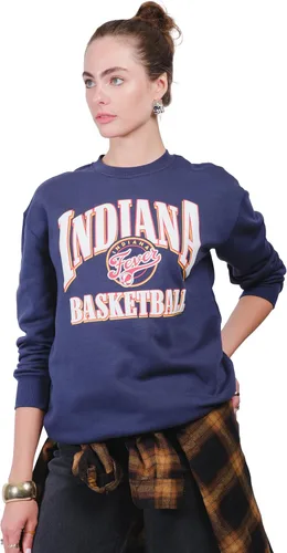 Vista 9 de Ultra Game Sudadera de cuello redondo de gran tamaño oficial de la WNBA para mujer