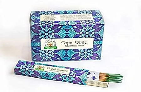 Vista 3 de Namaste India Copal White Agarbatti - Varillas de incienso (12 cajas de 15 GM cada una de 6.35 oz)