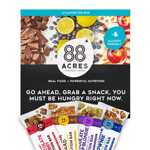 Vista 6 de 88 Acres Banana Bread - Barra de semillas de proteína de 9 unidades, 1.9 onzas