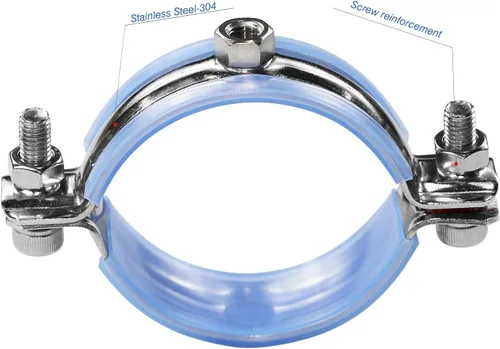 Vista 4 de AKIHISA Percha de anillo dividido resistente de 3 pulgadas, 2 piezas ajustables de acero inoxidable 304 para montaje en pared, montaje en techo