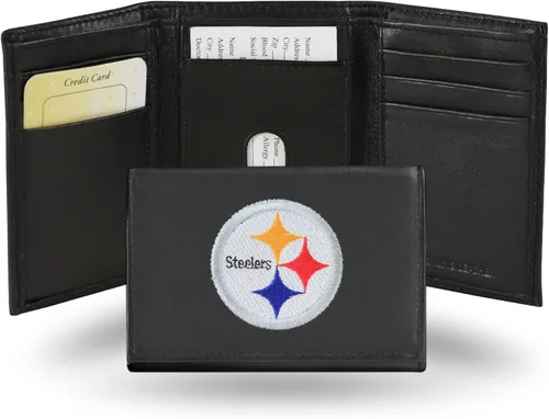 Vista 21 de Rico Industries NFL Football Embroidered Tri-fold Wallet