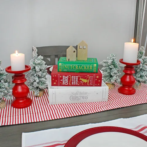 Vista 9 de Libros de Navidad mágicos de anidación (juego de 3) libros ocultos estilo muñeca rusa, libros falsos con temática navideña