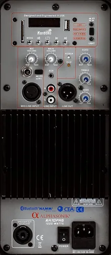 Vista 5 de Par de bocinas Alphasonik todo en uno de 8 pulgadas con potencia de 800W PRO DJ amplificados con Bluetooth