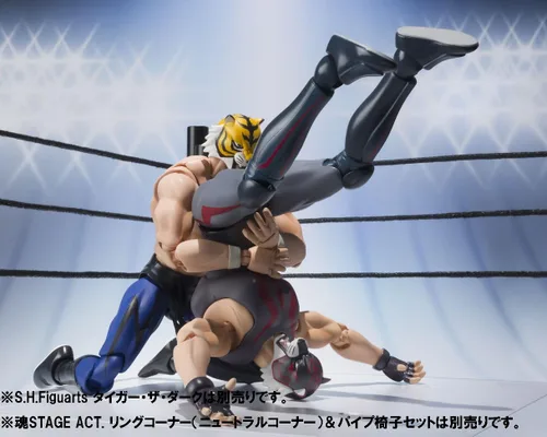 Vista 5 de TAMASHII NATIONS Bandai S.H.Figuarts Tiger Mask - Figura de acción con máscara de tigre