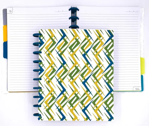 Vista 28 de Talia - Libretas con aros, planificador, personalizable, (Verdant Green, tamaño mediano (7.5 x 9.75 pulgadas))