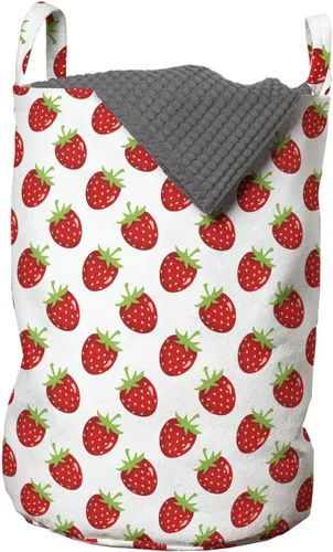 Vista 59 de Lunarable Bolsa de lavandería de tren, patrón de dibujos animados de locomotora dibujada digital con rieles de ferrocarril, cesta con asas, cierre