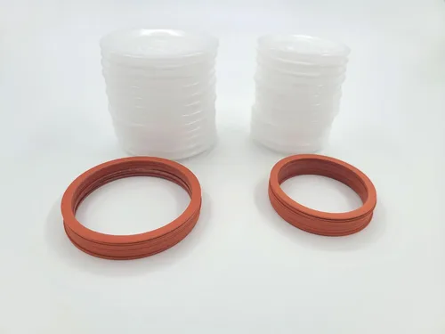 Vista 3 de El paquete de tapas reutilizables para conservas incluye 12 tapas y anillos de boca ancha y 12 de boca regular y 24 etiquetas solubles para tarros