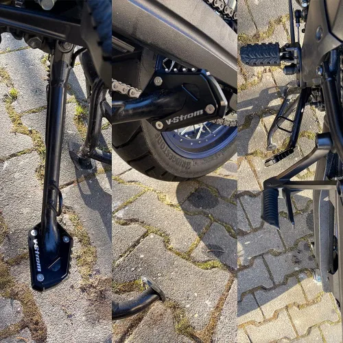 Vista 2 de Para V-Strom 1000 1000XT DL1000 2014-2021 V-Strom 1050 1050XT DL1050 2019-2022 Soporte lateral de pie Ampliar placa de extensión almohadilla vstrom