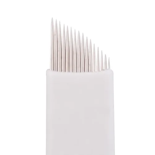 Vista 5 de Chuse S7 50pcs Aguja de Maquillaje Permanente Manual Ceja Tatuaje Microblade 7 Agujas Inclinadas