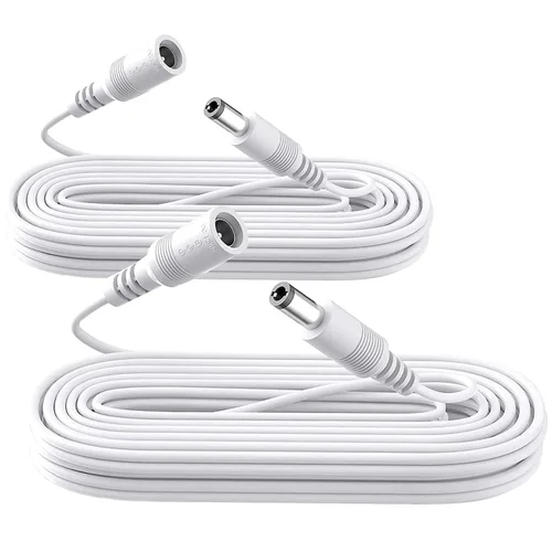 Vista 13 de 2 Pack 3ft DC Power Extension Cable 5.5mm*2.1mm Male to Female Power Cord for CCTV Security Surveillance Camera DVR Standalone, LED Strip, Router