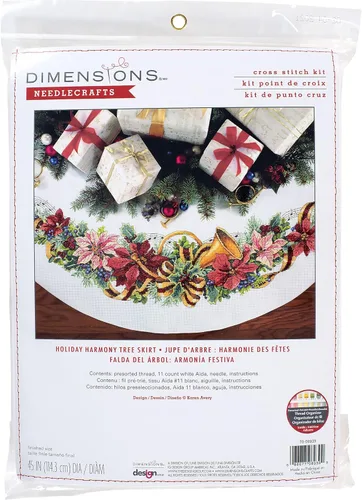 Vista 3 de Dimensions Gold Collection Kit de Adornos de Punto de Cruz Contado Muñeco de Nieve Juguetón, 6 piezas