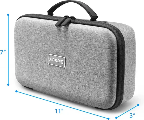 Vista 8 de Bietrun Funda de almacenamiento portátil para micrófono inalámbrico, para Bietrun WXM02 WXM04 WXM19 WXM21, bolsa de micrófono doble con carcasa dura