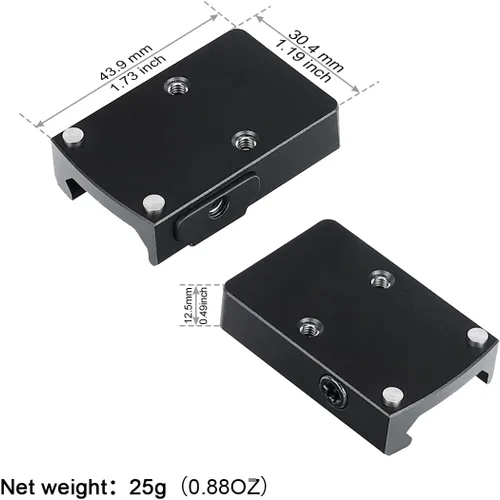 Vista 6 de ohhunt Optics Picatinny - Soporte compatible con holosun 407C/507C/508T y para RMR Footprint Red Dot
