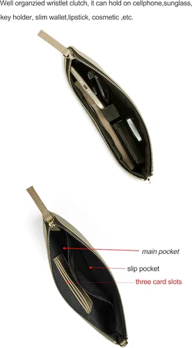 Vista 5 de DORIS&JACKY Bolso de mano de piel de cordero para mujer, grande, suave, con correa