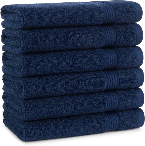 Vista 16 de Juego de toallas de baño Arkwright de 4 piezas - 100% algodón súper suave, 600 GSM de secado rápido y absorbente, artículos de lujo para baño