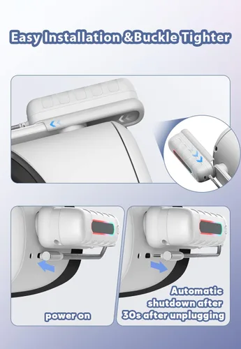 Vista 3 de Topbuy Battery Pack for Oculus Quest 2,5000mAh Lightweight and Portable VR Extended Power Compatible with Quest 2 Original Strap and Elite