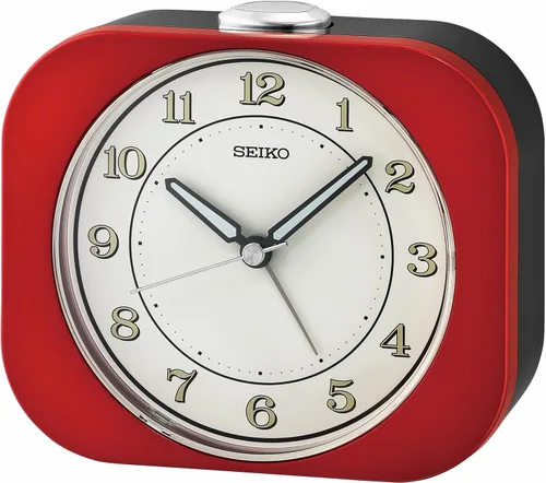 Vista 6 de SEIKO Kyoda - Reloj despertador para dormitorio, color negro metálico