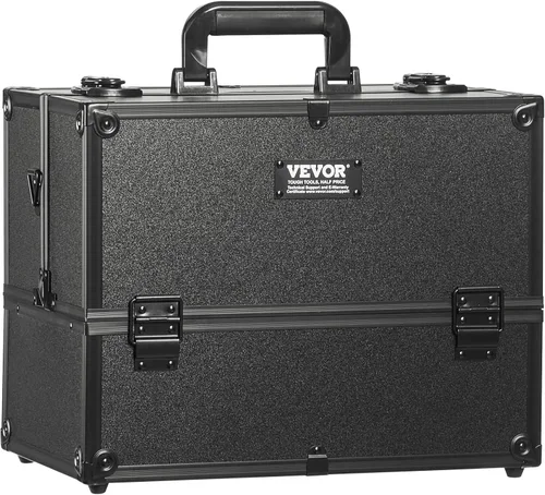 Vista 10 de VEVOR Makeup Train Case Professional Makeup Storage Organizer Box Make Up Carrier for Women and Girls