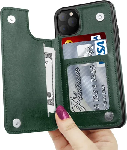 Vista 290 de LETO para iPhone 15 Pro Funda tipo cartera - Tapa tipo folio con patada - Diseños de moda - Tarjetero - Funda protectora para mujeres y niñas - 6.1