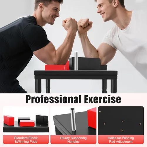 Vista 6 de Mesa profesional de lucha de brazos de 2204.62 libras, equipo de entrenamiento de lucha de brazos de hierro, mesa de entrenamiento de competencia